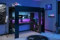 PARISOT Hochbett Gaming "Online 1" Weiß mit Gamingtisch Jugendbett Bett
