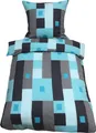 Winter Bettwäsche 200x200 cm türkis anthrazit grau Flausch Warme Thermofleece