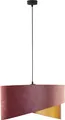 Pendelleuchte Samt Optik Ø 50 cm Hängelampe Stoff in Rosa Gold Schlafzimmerlampe Wohnzimmerlampe