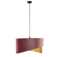 Licht-Erlebnisse Pendelleuchte VALASCO, ohne Leuchtmittel, Stoffschirm Samt Optik in Rosa Gold Ø 50 cm höhenverstellbar E27