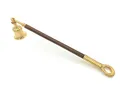 Sea-Club Eleganter Kerzenlöscher aus Messing und Holz, 26 cm groß