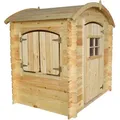 Timbela Kinderspielhaus, Beige, Holz, 146x145x112 cm, Outdoor Spielzeug, Spielhäuser