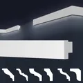 MARBET DESIGN Stuckleisten XPS Styropor weiß - LED indirekte Beleuchtung Zierleisten Stuck Dekorbau E-Leisten - (30 Meter / 15 Leisten E-44)