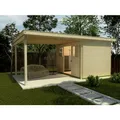 WEKA Gartenhaus "Gr. 1", Holz, BxHxT: 529 x 223 x 295 cm (Außenmaße inkl. Dachüberstand) - beige