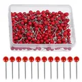 200 Stück Pins,Rot Pinnnadeln,Nadellänge 15 mm, Kopfdurchmesser 4 mm Stecknadeln mit Kopf,Rundkopfnadeln,Karte Nagel Pinnadeln,für Basteln,Nähen Säumen,Craft,Komponenten,Dekoration,Bürobedarf.