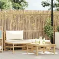 Vidaxl 3-tlg. Garten-lounge-set Mit Kissen Bambus