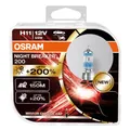 Osram Night Breaker H11, 200 Prozent Mehr Helligkeit, Halogen-Scheinwerferlampe, 64211Nb200-Hcb, 12V PKW, Duo Box (2 Lampen)