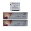 Wella Illumina 2 x 60 ml 10/38 hell lichtblond gold perl Set