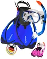 AQUAZON Taucherbrille MIAMI mit Schnorchel und Flossen, Schnorchelset, für Kinder