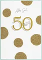Perleberg hochwertige Geburtstagskarte zum 50. Geburtstag - edle Karte zum Geburtstag mit Umschlag - schöne Geburtstagskarten 11,6 x 16,6 cm - Karte Geburtstag für eine gelungene Überraschung