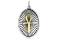 Materia Kettenanhänger Damen Anch Kreuz 925 Silber Gold KA-293, 925 Sterling Silber