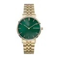 Dugena Damen-Armbanduhr Linée 4461130, Quarz, Edelstahl, Saphirglas, wasserdicht, 3 bar, Farbe:Grün