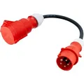 Unitec CEE-Adapter 47460, Länge 0,5 m, CEE 16A / 400V auf CEE 32A / 400V, IP44