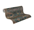 Orientalische Tapete Blau Vliestapete Mustertapete 10,05 x 0,53 m