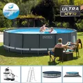 Intex Ø 488x122 Swimming Pool Frame Pool mit Sandfilter Schwimmbecken Schwimmbad