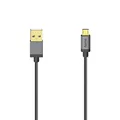 Hama Micro-USB-Kabel, USB 2.0, 480 Mbit/s, Metall, 0,75 m