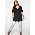 Sheego T-Shirt Longshirt schwarz 44/46