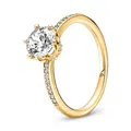 PANDORA SHINE Ring "funkelnde Krone" gelbvergoldet, Zirkonia 168289C01 56