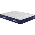 Yatas Taschenfederkernmatratze Athletic, Weiß, Dunkelblau, Textil, H3, Füllung: Hohlfaser, rechteckig, 90x200 cm, Oeko-Tex® Standard 100, Ober- und Unterseite versteppt, für Hausstauballergiker geeignet, optimale Belüftung, Tragegriffe, atmungsaktiv, Sitzkantenverstärkung, schadstoffgeprüft, alternative Größen erhältlich, orthopädische Matratze, Bezug aus 3mesh® Abstandsgewirke, Schlafzimmer, Matratzen Shop, Matratzen, Taschenfederkernmatratzen