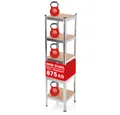 EASYmaxx Schwerlastregal 180x40x40 cm, 875 kg Traglast, 175 kg pro Ebene, 1-tlg., Kellerregal Lagerregal, 5 verstellbare Ablagen
