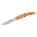 Herbertz Selektion Taschenmesser, AISI 440 Stahl, rostfrei, Slip Joint, Olivenholz Griffschalen, scharfes Klappmesser & Outdoor-messer für Camping, Wandern oder Jagd