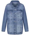 Rock Creek Damen Jeans Jacke Übergangs Jacke Denim Blouson Stretch Lang Boyfriend Jeansjacken Urban Stonewash D-480 Blau L