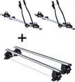 2x Fahrradträger SAGITTAR + Dachträger Menabo Tema kompatibel mit für Alfa Romeo Romeo 147 (Kombi 5 Türer) 2000-2010