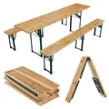 Biertischgarnitur Bierzeltgarnitur Festzeltgarnitur Holz Biertisch Set Juskys®
