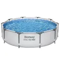 Bestway Steel Pro MAX Frame Pool ohne Pumpe Ø 305 x 76 cm, lichtgrau, rund, Grau