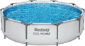 Bestway Frame Pool Schwimmbecken Pool ohne Pumpe Ø 305 x 76 cm Schwimmbad Grau