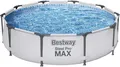 Bestway Steel Pro MAX Frame Pool ohne Pumpe Ø 305 x 76 cm, lichtgrau, rund