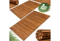 Deuba Badematte, Höhe 2.5 mm, Rutschhemmend, Holz, Badvorleger, 2x Badvorleger 67x50 cm FSC-zertifiziertes Akazienholz Gummistopper