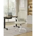 SONGMICS Bürostuhl ergonomisch, Schreibtischstuhl, Drehstuhl mit Mesh, gepolsterte Lendenstütze, Wippfunktion, 53 cm große Sitzfläche