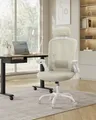 SONGMICS Bürostuhl ergonomisch, Schreibtischstuhl, Drehstuhl mit Mesh, gepolsterte Lendenstütze, Wippfunktion, 53 cm große Sitzfläche