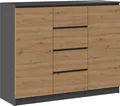 2D4S Kommode 120x40x97 cm anthrazit/artisan
