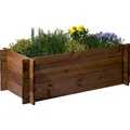 dobar Hochbeet mit Stecksystem, Pflanzkasten aus Massivholz, 117x58,5x38,5 cm, dunkelbraun, Kiefer