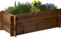 Dobar Hochbeet Massivholz Stecksystem Gr. L Pflanzkasten Blumenkasten Beet