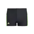 adidas Jungen Colourblock 3-Stripes Swim Boxers Badeanzug, Black/Green Spark/Lucid Lime, 5-6 Years