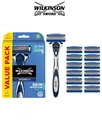 Wilkinson Rasierklingen Hydro 5 Hautschutz für Männer, Regelmäßig, 1-tlg., 1 Rasierergriff + 13 Ersatzklingen, 14 Stück (1er Pack)