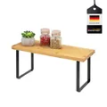 bremermann Küchenregal, Gewürzregal, freistehend, aus Bambus, ca. 36 cm breit (Schwarz)