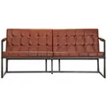 vidaXL 3-Sitzer-Sofa Braun Echtes Ziegenleder