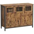 Mid.you Sideboard, Schwarz, Dunkelbraun, Holzwerkstoff, 6 Fächer, 100x75x35 cm, stehend, Wohnzimmer, Kommoden & Sideboards, Sideboards