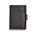 DONBOLSO NextGen Brieftasche - Kartenetui und Slim Wallet mit Münzfach - RFID Schutz Portmonee für Herren und Damen - Mini Geldbeutel bis 11 Karten - 9 x 7,1 x 2 cm - Carbon Design