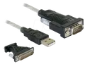 DELOCK 61308 - USB 2.0 Adapter, A Stecker auf Seriell 1x 9 Pin + 25 Pin FTDI