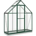 Furnicato Gewächshaus Mit Fundamentrahmen Grün 169x58x202 Cm Aluminimum
