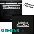 SIEMENS Herdset Backofen Teleskopauszug Hydrolyse + Induktionskochfeld Booster