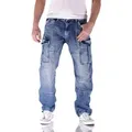 Big Seven Cargojeans Big Seven Brian Medium Blue Cargo Herren Jeans Hose W40/L36
