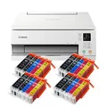 IC-Office TS6351a Farbtintenstrahl-Multifunktionsgerät All-in-One 3-in-1 (Drucker, Scanner, Kopierer, USB, WLAN, Apple AirPrint) Weiß + 20 XXL Tintenpatronen