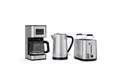 Klarstein Frühstücks-Set Verosteel (3-tlg), Toaster 800W Wasserkocher 1,7 L 2200W Kaffeemaschinen 900W Edelstahl