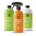 LOBA Reinigungs- und Pflegeset für geölte & gewachste Böden | Set mit Holz-Reiniger, Pflege & Universalreiniger | pH-Neutral & Schlierenfrei | Pflege für Parkett-Boden, Laminat & Holz-Boden